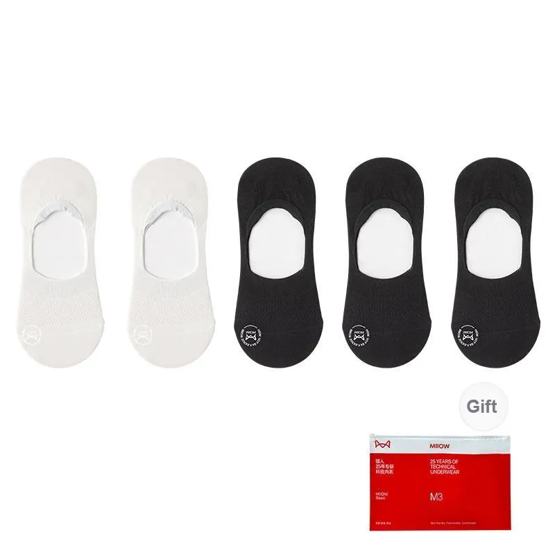 MIIOW Cool One Summer Series No Show Socks Men's Shopping Bag 5 Pack-14