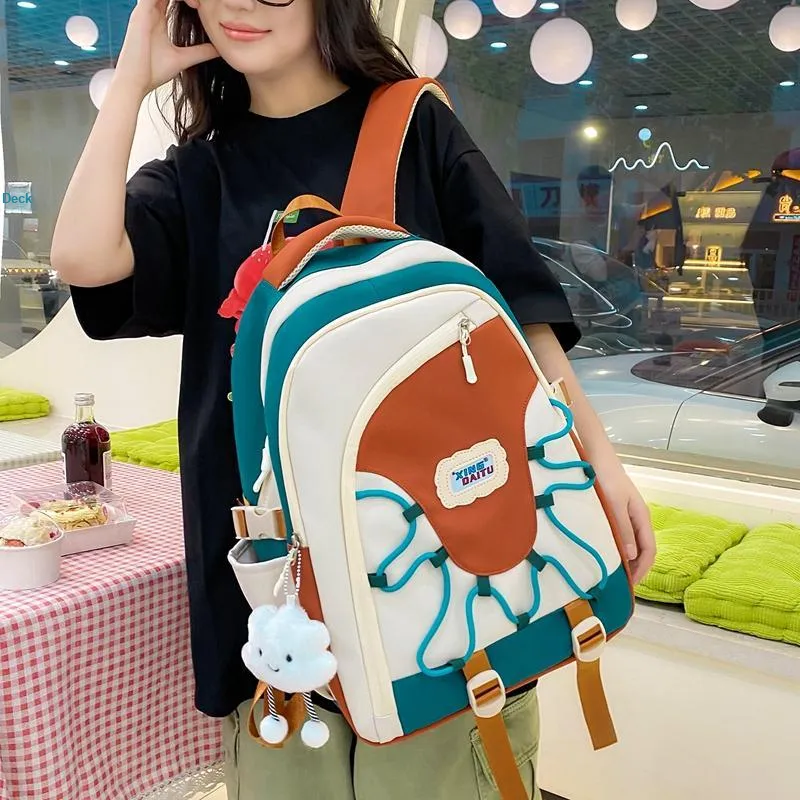Vack Nylon Backpack Unisex Multicolor-9