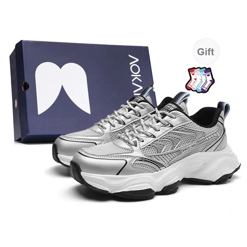 AOKANG Height Increasing Wear-Resistant Breathable Slip-Resistant Low-Top Chunky Sneakers Men's-9
