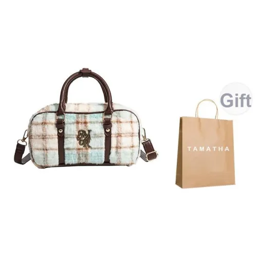 TAMATHA Bowling Bag из ПУ (полиуретан) сумка через плечо женская красная и зеленая клетка