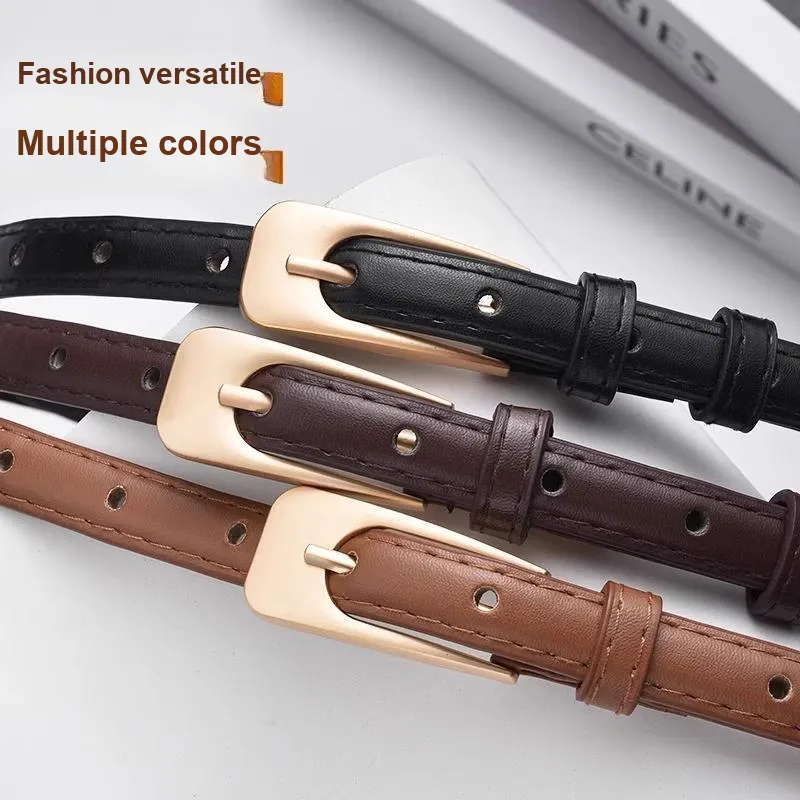 TUCANO Split Cow Leather Leather Belts Women's 1.4cm-2