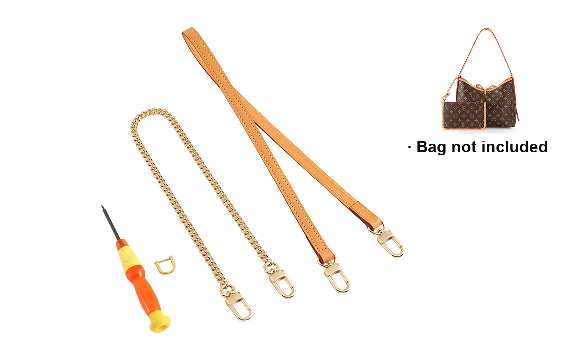 Ingenuity Handmade Metal Shoulder Bag Strap With Accessories Women's Beeswax/Gold