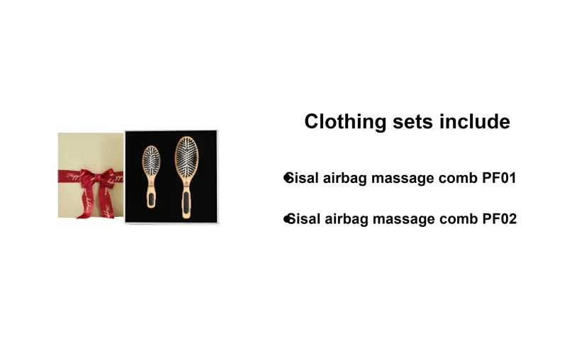 Kent Boar Bristle Airbag Clothing Sets Massage Comb Soothe Scalp PF01+PF02-7