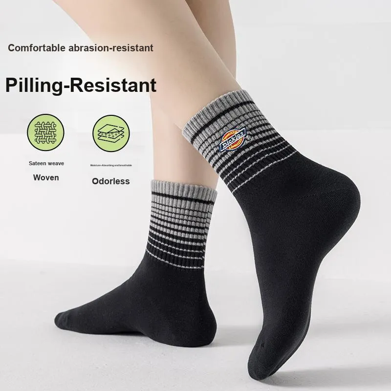 Dickies Everyday Comfortable Moisture-Wicking Breathable Fall And Winter Crew Socks Unisex-33