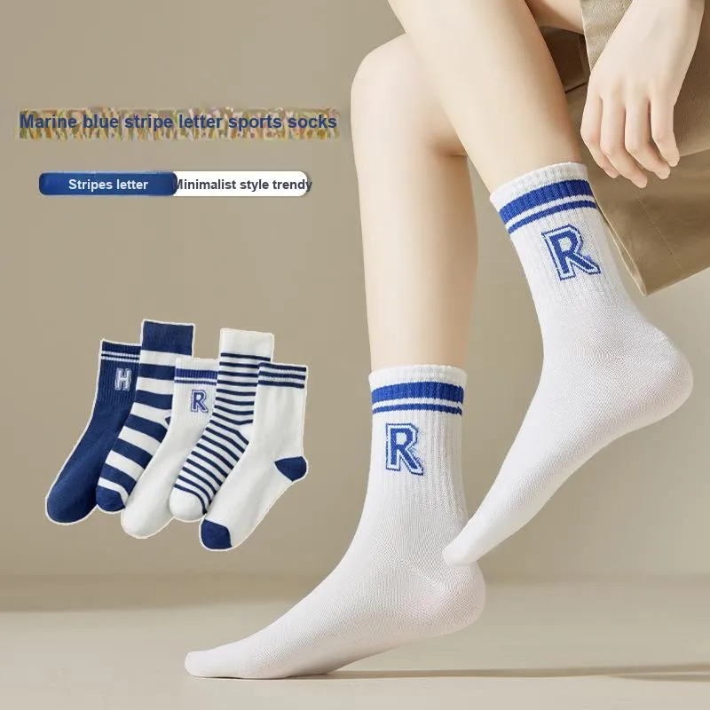 ALPLUME Mid Calf Socks Unisex 5 Pack-11
