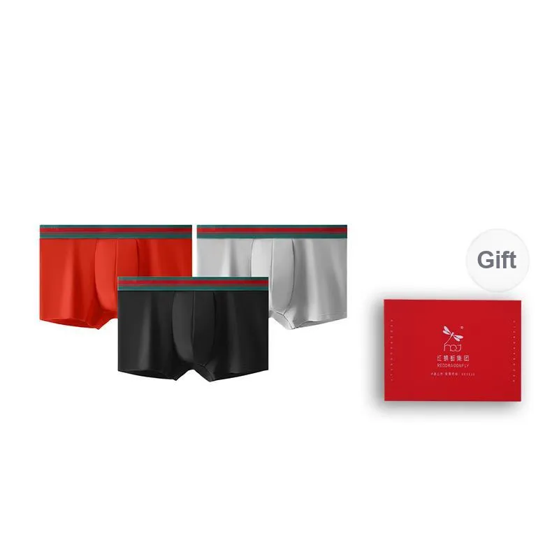 RED DRAGONFLY Cotton Panties Men's 3 Pack Gift Box Set-11