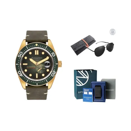 SPINNAKER Автоматический механический механизм Мужские часы CROFT Collection 210мм*43мм*14мм Зеленые