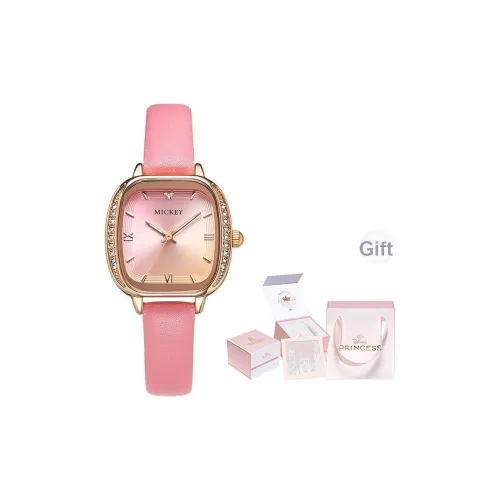 Disney Mickey Кварцевый механизм Часы Женские Белый циферблат
