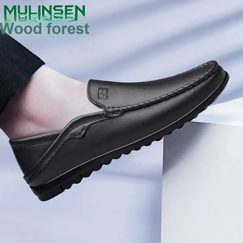 Mulinsen Men's Casual Shoes Men Low Top Black/Brown/White-4