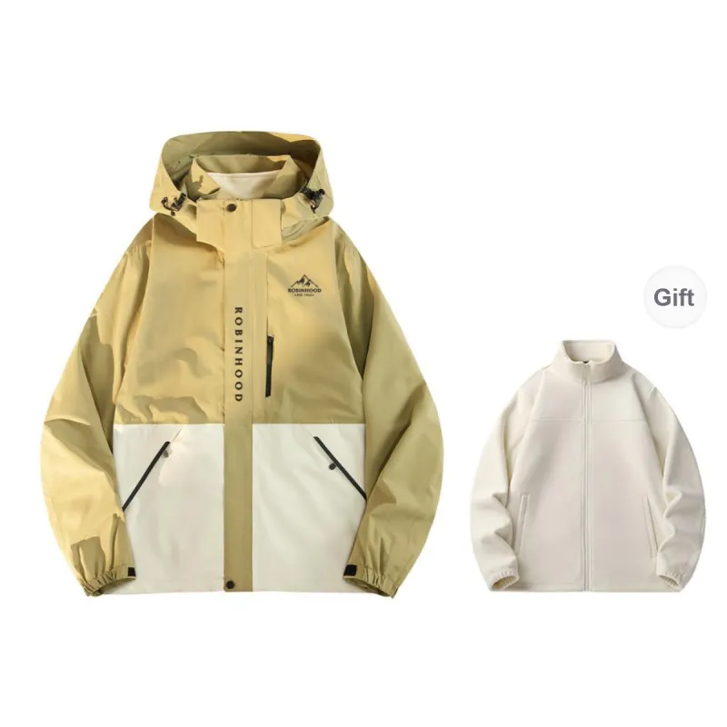 ROBINHOOD Water Resistant Windproof Breathable Wear Resistant Warm Windbreaker Jacket Unisex-2
