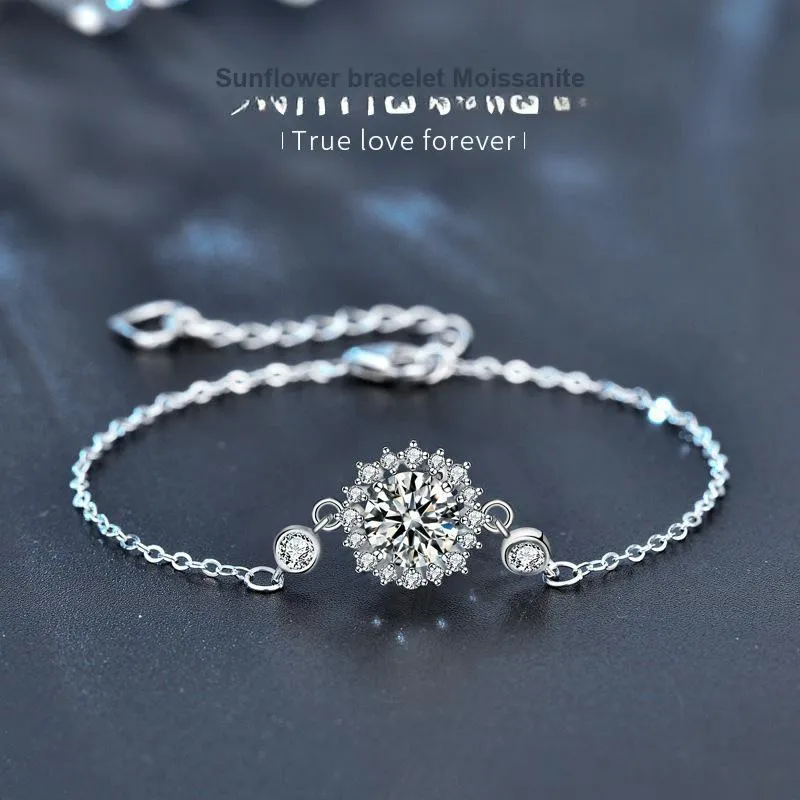 WUMZK 925 Sterling Silver Bracelets Women's-1