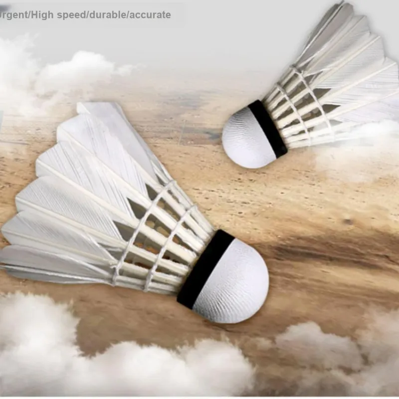 PEAK Duck Feather Shuttlecock 12 Pack Duck Feather Everyday Shuttlecocks-5