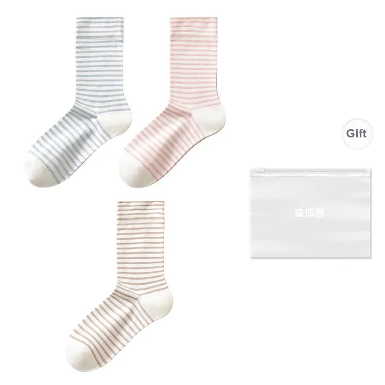 Temooues Knee-High Socks Women's Shopping Bag Combo Set-17