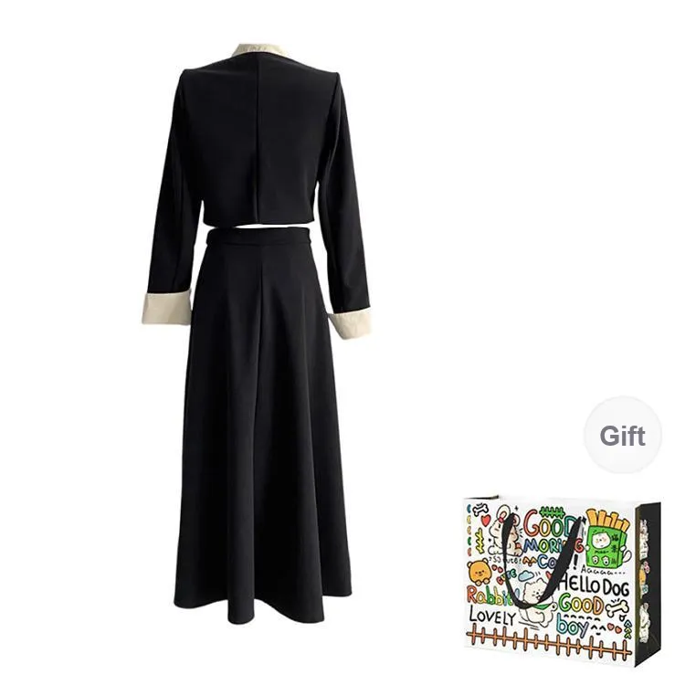 Pzhk Skirt Set Women's Black Set-1