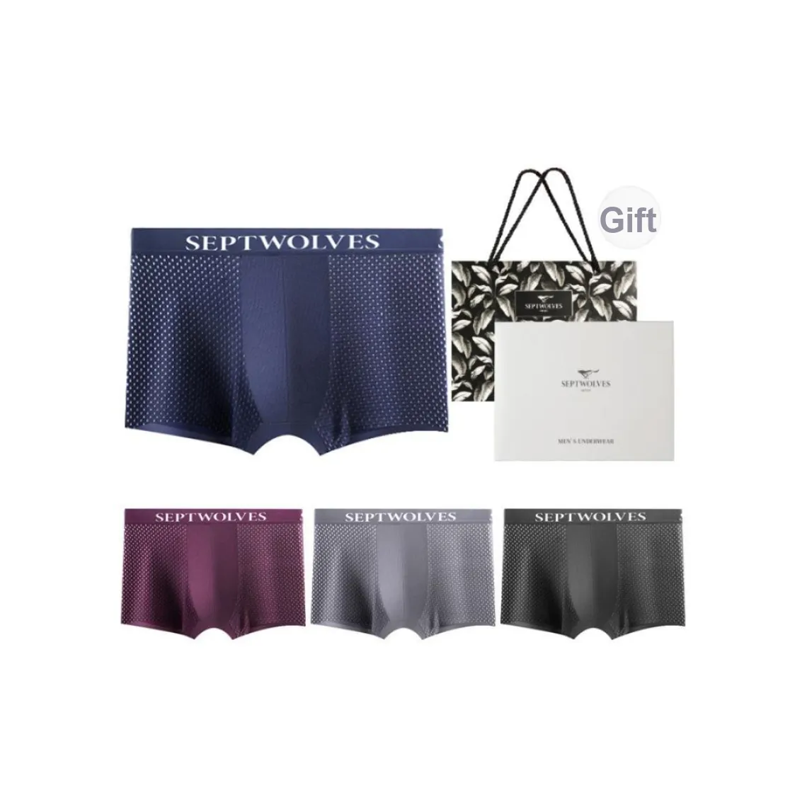 SEPTWOLVES Underpants Men's 4 Piece Gift Box Sets