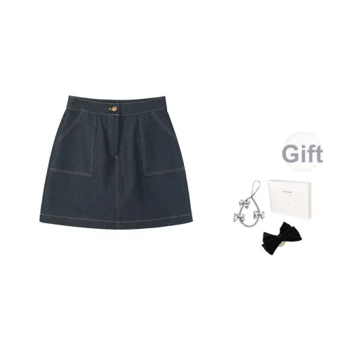 Fstudio Летний Корейский стиль Дизайн Рабочая одежда Похудение А-силуэт Джинсовая короткая юбка Женская