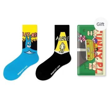 PL Mid Calf Socks Unisex Shopping Bag 3 Pack Mixed Color