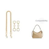 [Gold-Tone Two-Piece Set]Camellia *2+Decorative Chain 45cm