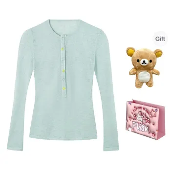 FLIM T Shirts Women's Mint Green Bear Box