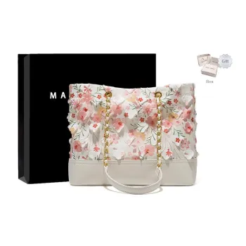 MACKJANICE Polyurethane Tote Bag Shoulder Bag Regular Women's Ice Blossom Pink