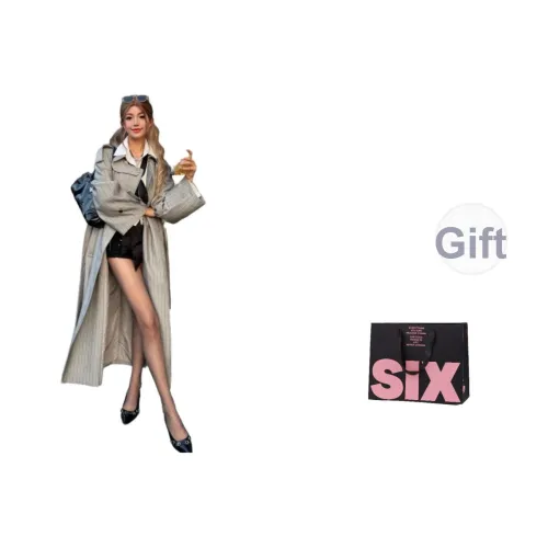 CTRTRC Полосатый Серый Женский Тренч