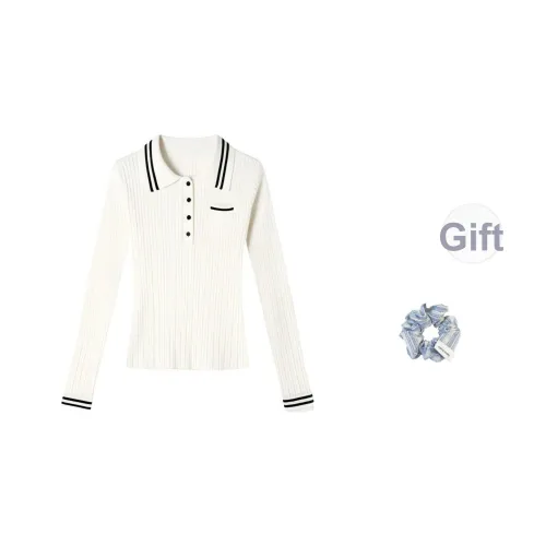 KYKW Белая резинка для волос Розыгрыш Женский трикотаж