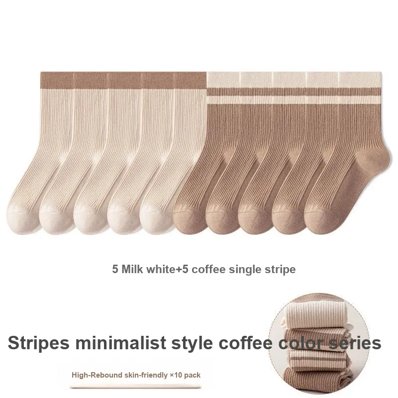 Lan Miao Mid Calf Socks Women's 10 Pack-9