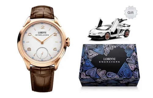 LOBINNI L Business Men's Watch Manual Mechanical Movement Cowhide Strap Watch Men's Watches White Dial