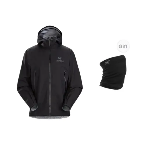 Arcteryx Beta Series Windbreaker Jackets Men Black Includes Scarf