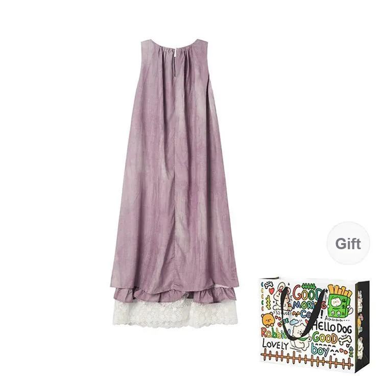Dippanis Sleeveless Dress Women's Purple-1