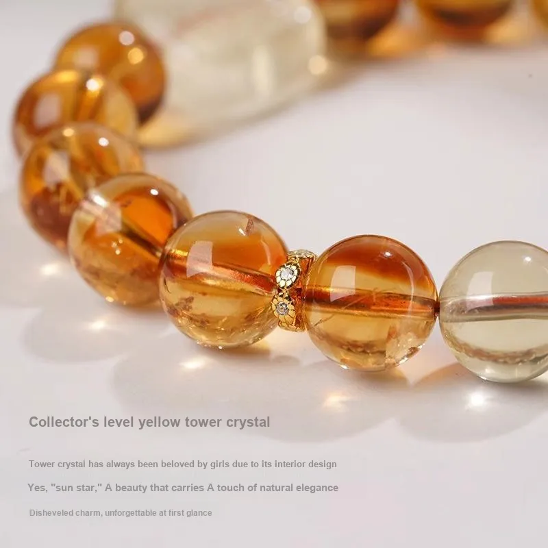 Lang Wind Natural Citrine Bracelets Unisex-3