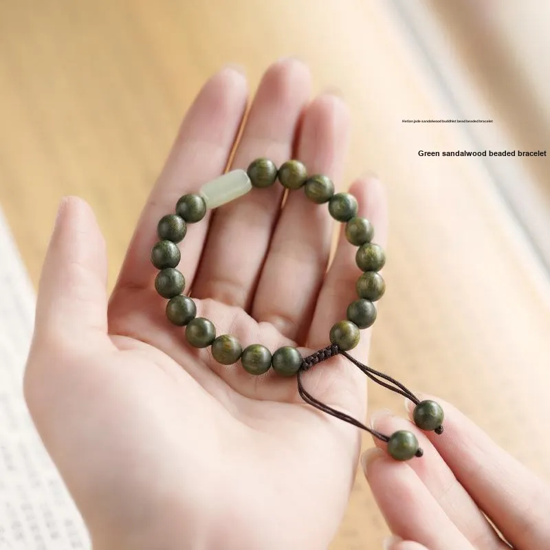 DALONG Green Sandalwood Bracelets Unisex-1