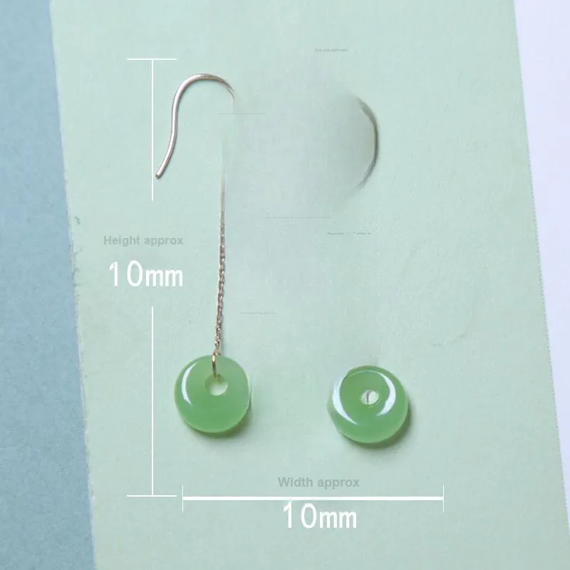 Ingenuity Hetian Jade Earrings Jasper Women's-2
