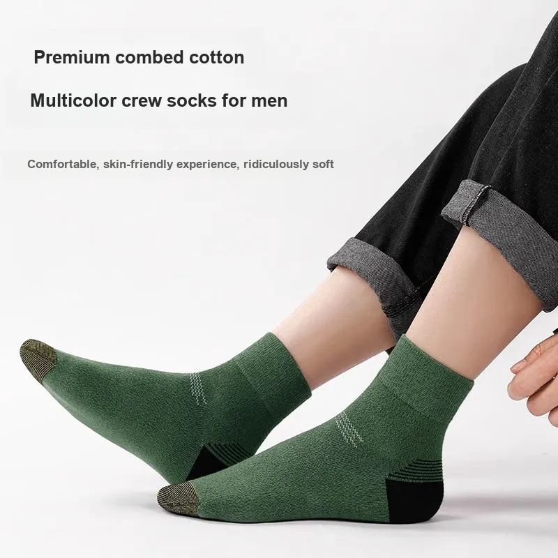 LUOLIAN Mid Calf Socks Men's 5 Pack-24