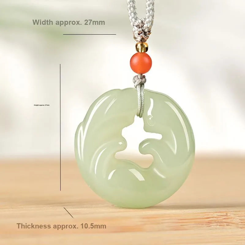 KUNYUYAO Hetian Jade Pendants White Jade Unisex-2