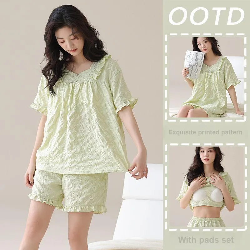 DanceBees Pajama Set Women's Green-1