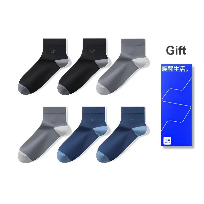 HLA Mid Calf Socks Men's 6 Pack-8