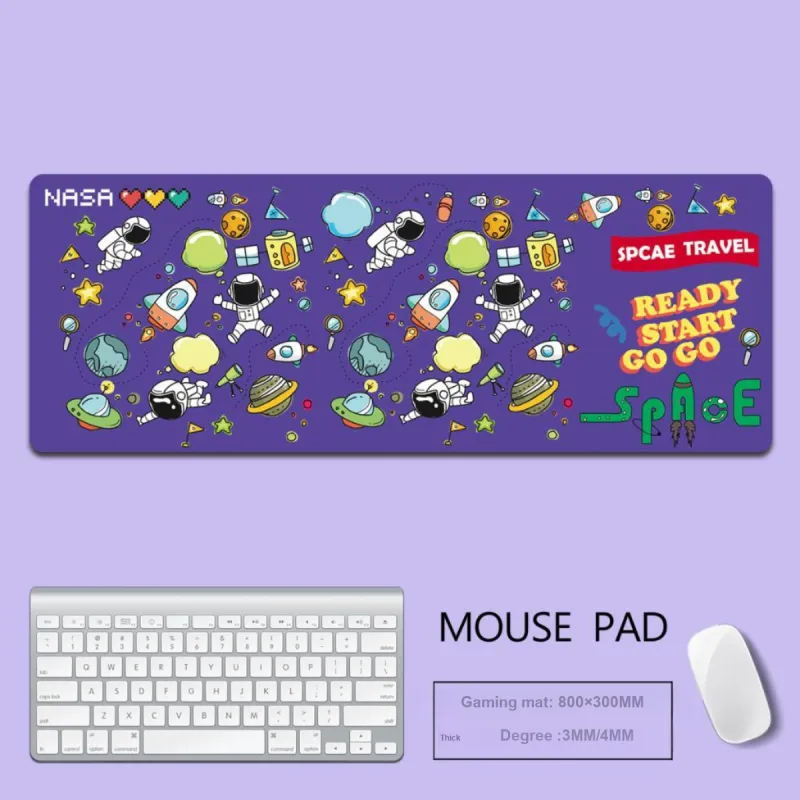 Beams Astronaut Extra Large Gaming Mat Irregular Shape Desk Pad Office Mouse Pads-4