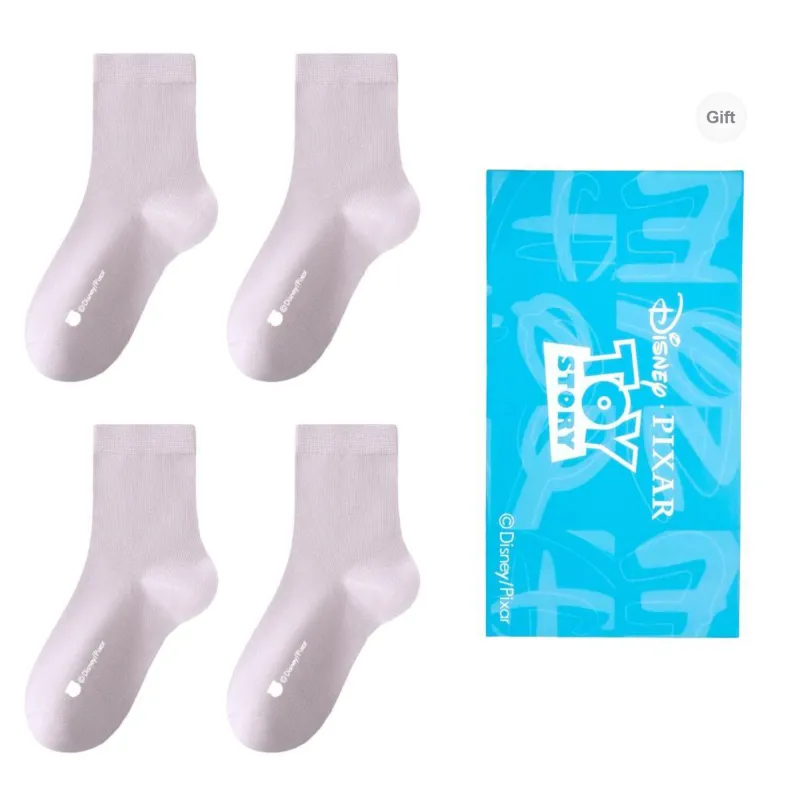 Disney Mid Calf Socks Women's Box 4 Pack-12