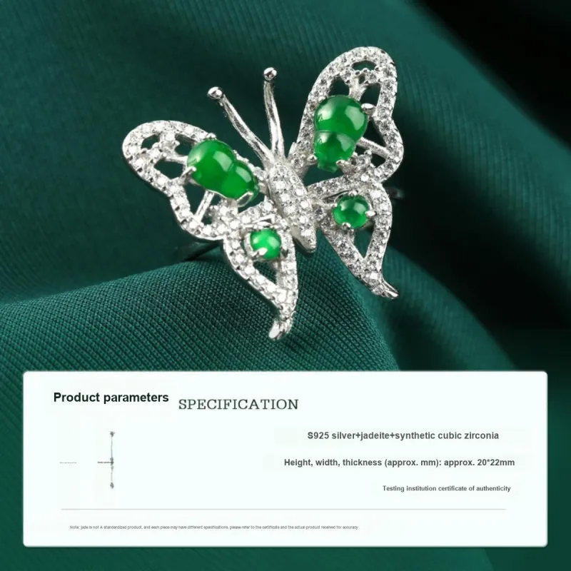 Oriental Jade Ice Glutinous Jadeite Rings Women's-2