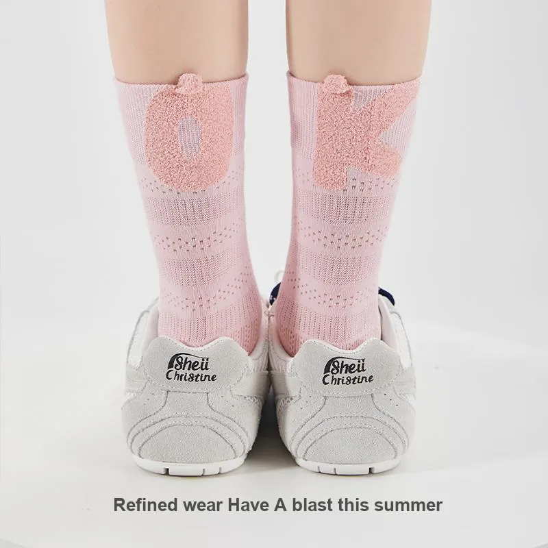 JIAZINI Mid Calf Socks Women's 3 Pack-3