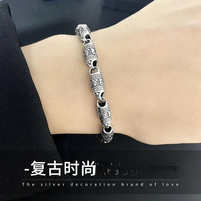 Love 925 Sterling Silver Bracelets Men's-6