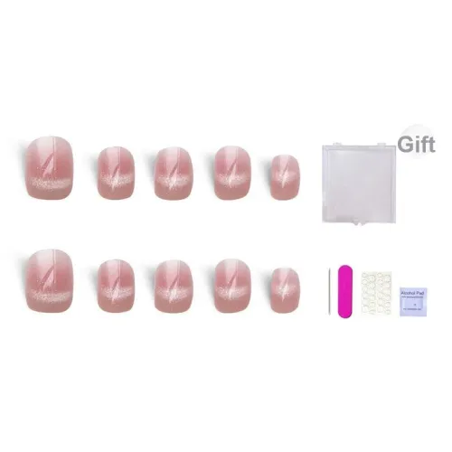 ORANOT Румяна Французский Элегантность Универсальный False Nail Короткий Круглый Розовый Смудж 14мм