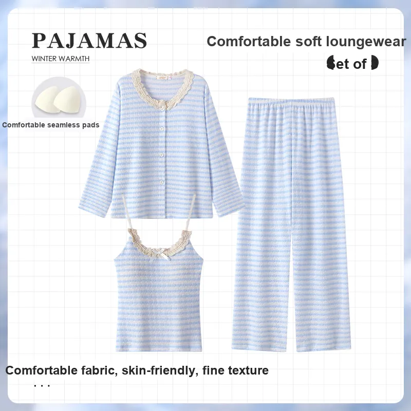 Maultiay Pajama Set Women's Blue-1