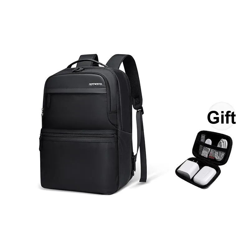 SEPTWOLVES Fabric 16 Inch Laptop Backpack QPL Men's Black