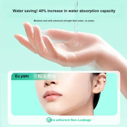 Oeiez 100% Cotton Wet Compress 3 in 1 Open Ended Adjustable Facial Mask For Beauty And Hydration Makeup Cotton