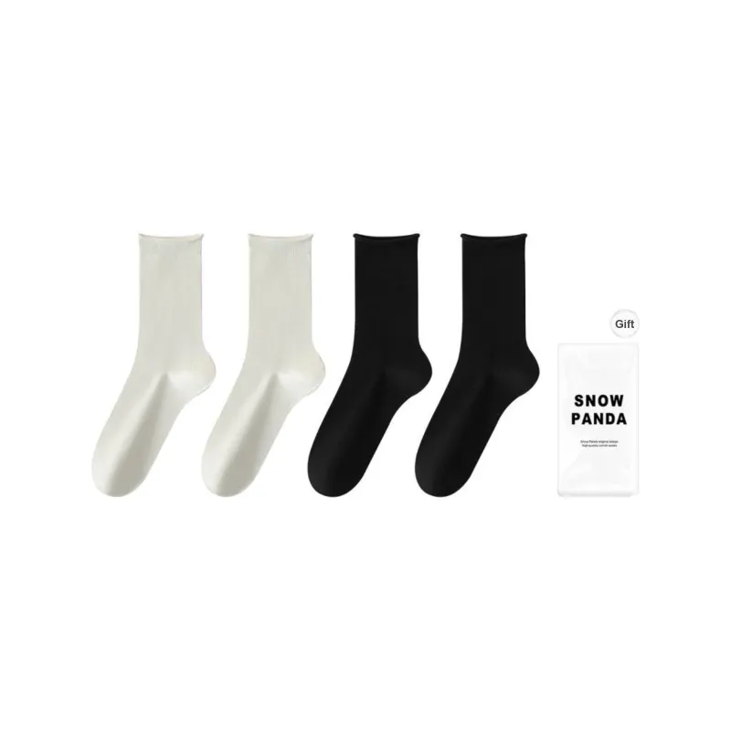 XXLLG Mid Calf Socks Women's Shopping Bag 4 Pack-10