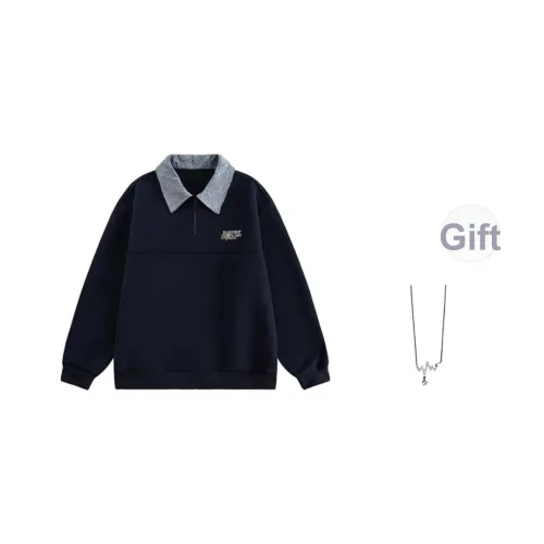 SONDR Темно-синий, В комплекте с ожерельем, Женские свитшоты