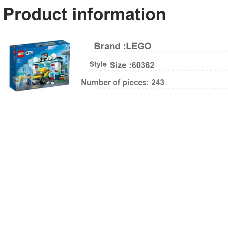 LEGO Car Wash Building Blocks 60362-3