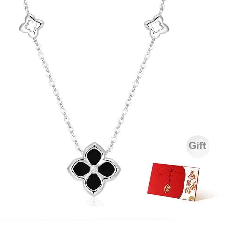 KADER Lucky Four Leaf Clover Series Jade Necklaces Women's-11